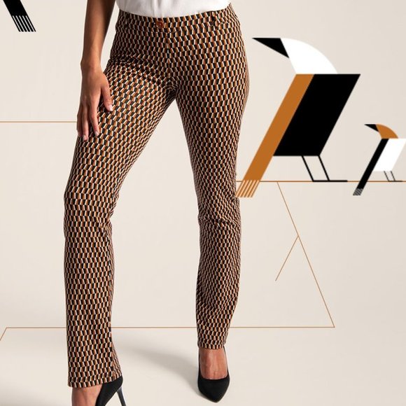 NWOT Betabrand Mod Geo straight leg pant SP